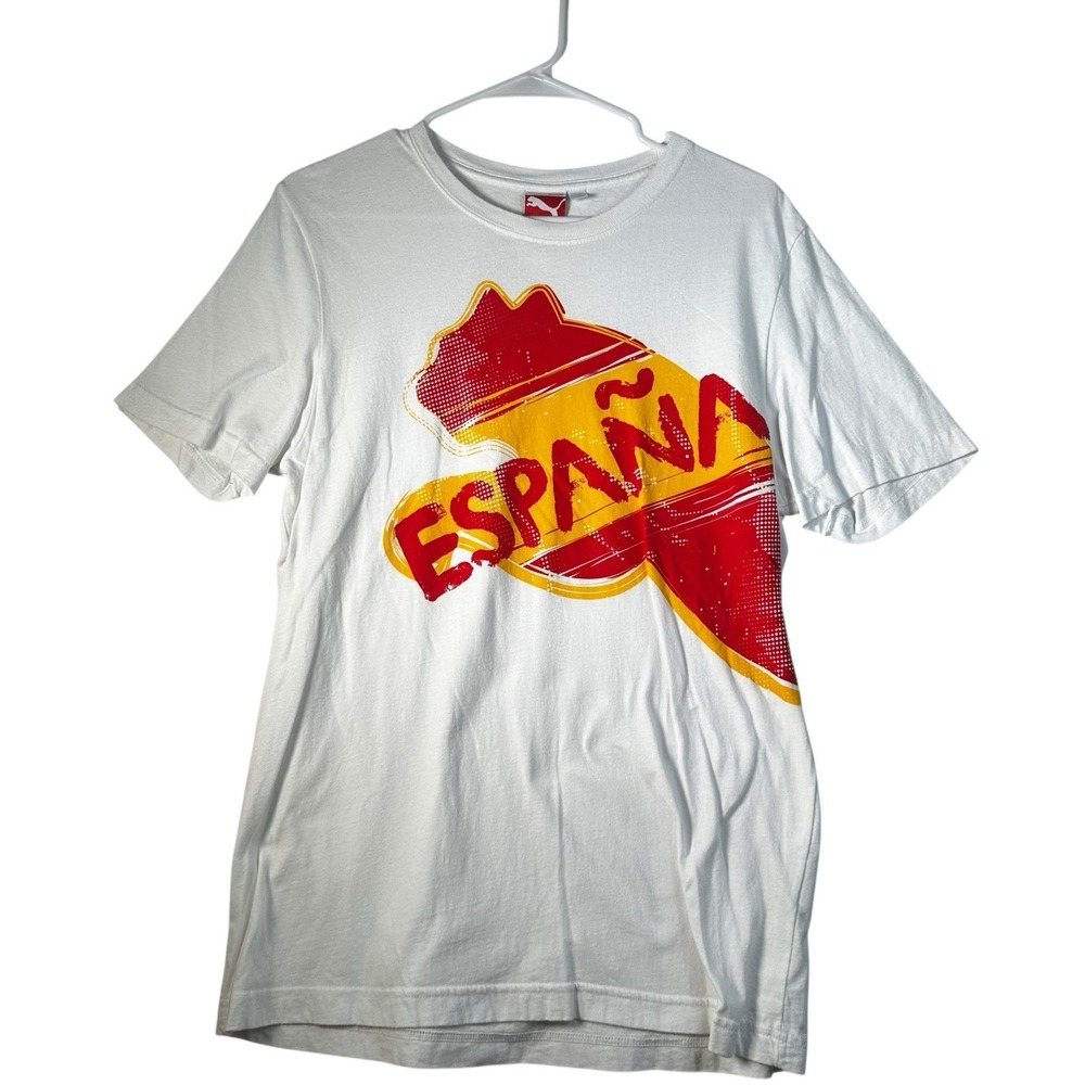 Puma Espana White Medium Crewneck T‎ Shirt Tee